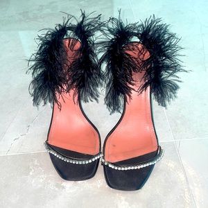 Amina Muaddi Adwoa Feather Slingback
